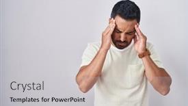  Presentation with beard - PPT theme enhanced with hispanic-man-with-beard-standing background and a light gray colored foreground