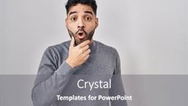  Presentation with beard - PPT layouts featuring hispanic-man-with-beard-standing background and a gray colored foreground