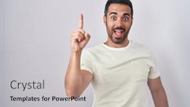  Presentation with beard - Theme featuring hispanic-man-with-beard-standing background and a light gray colored foreground