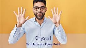  Presentation with beard - PPT theme enhanced with hispanic-man-with-beard-standing background and a  colored foreground