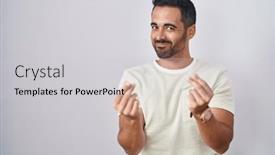  Presentation with salary - Presentation having hispanic-man-with-beard-standing background and a light gray colored foreground