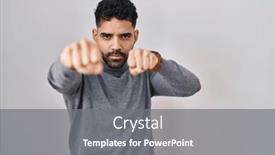  Presentation with violence - Presentation featuring hispanic-man-with-beard-standing background and a gray colored foreground