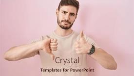  Presentation with conflict - Theme consisting of hispanic-man-with-beard-standing background and a soft green colored foreground