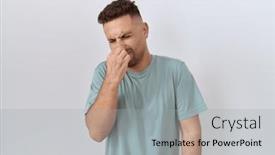  Presentation with breath - Theme enhanced with hispanic-man-with-beard-standing background and a light gray colored foreground