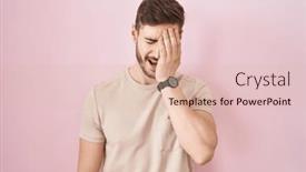  Presentation with face pain - Theme with hispanic-man-with-beard-standing background and a  colored foreground