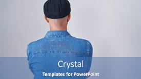  Presentation with vernier caliper bearing isolated - Slide set having hispanic-man-with-beard-standing background and a teal colored foreground