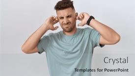  Presentation with beard - Presentation with hispanic-man-with-beard-standing background and a  colored foreground