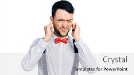  Presentation with beard - PPT theme enhanced with hispanic-man-with-beard-wearing background and a light gray colored foreground