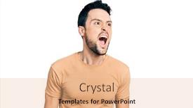  Presentation with beard - PPT theme with hispanic-man-with-beard-wearing background and a coral colored foreground