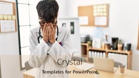  Presentation with doctor office - PPT theme enhanced with hispanic-man-with-beard-wearing background and a lemonade colored foreground