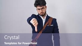  Presentation with beard - Presentation enhanced with hispanic-man-with-beard-wearing background and a  colored foreground