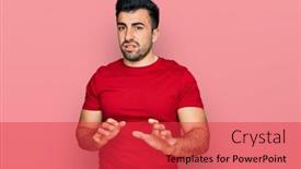  Presentation with beard - Theme consisting of hispanic-man-with-beard-wearing background and a red colored foreground