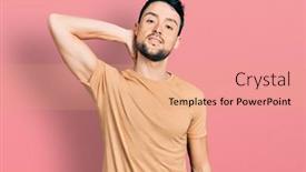  Presentation with beard - Slide deck with hispanic-man-with-beard-wearing background and a coral colored foreground