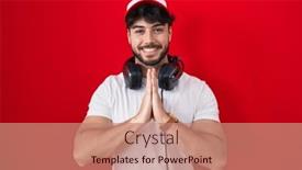  Presentation with forgiveness - PPT layouts consisting of hispanic-man-with-beard-wearing background and a coral colored foreground