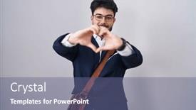  Presentation with romantic love - Theme featuring hispanic-man-with-beard-wearing background and a ocean colored foreground