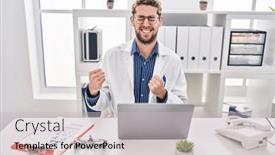  Presentation with beard - PPT theme consisting of hispanic-man-with-beard-wearing background and a  colored foreground