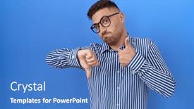  Presentation with conflict - Theme with hispanic-man-with-beard-wearing background and a teal colored foreground