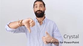  Presentation with conflict - PPT layouts featuring hispanic-man-with-beard-wearing background and a lemonade colored foreground