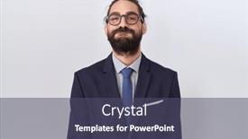  Presentation with puffing - PPT theme with hispanic-man-with-beard-wearing background and a ocean colored foreground