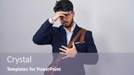  Presentation with fever - PPT theme enhanced with hispanic-man-with-beard-wearing background and a gray colored foreground