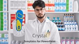  Presentation with attitude - PPT layouts enhanced with hispanic-man-with-beard-working background and a light gray colored foreground