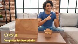  Presentation with curly hair - Presentation featuring hispanic-man-with-curly-hair background and a  colored foreground