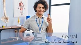  Presentation with curly hair - Slides featuring hispanic-man-with-curly-hair background and a  colored foreground