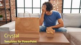  Presentation with curly hair - Slide deck featuring hispanic-man-with-curly-hair background and a tawny brown colored foreground