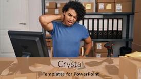  Presentation with curly hair - Presentation theme with hispanic-man-with-curly-hair background and a  colored foreground