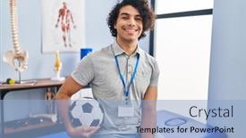  Presentation with curly hair - PPT layouts consisting of hispanic-man-with-curly-hair background and a  colored foreground