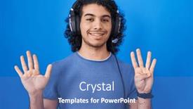  Presentation with curly hair - Slides having hispanic-man-with-curly-hair background and a ocean colored foreground