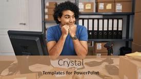  Presentation with curly hair - Presentation enhanced with hispanic-man-with-curly-hair background and a  colored foreground