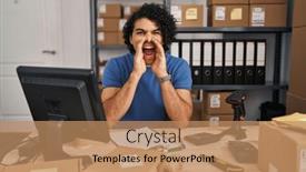  Presentation with curly hair - Presentation theme featuring hispanic-man-with-curly-hair background and a  colored foreground