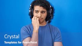  Presentation with anxiety - Slides with hispanic-man-with-curly-hair background and a ocean colored foreground