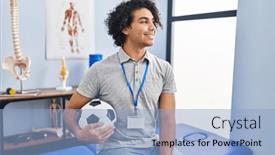  Presentation with curly hair - Slide deck featuring hispanic-man-with-curly-hair background and a  colored foreground