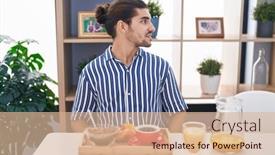  Presentation with long hair man - PPT layouts enhanced with hispanic-man-with-long-hair background and a lemonade colored foreground