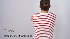  Presentation with hair care - Slide deck having hispanic-man-with-long-hair background and a light gray colored foreground