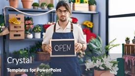  Presentation with long hair man - Theme consisting of hispanic-man-with-long-hair background and a  colored foreground