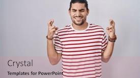  Presentation with hope - Theme consisting of hispanic-man-with-long-hair background and a coral colored foreground