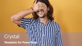  Presentation with long hair man - Theme featuring hispanic-man-with-long-hair background and a teal colored foreground