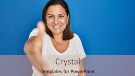  Presentation with blue handshake - 