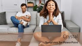  Presentation with forgiveness - Slide deck featuring hispanic-middle-age-couple background and a  colored foreground