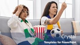  Presentation with supporting - Slides enhanced with hispanic-mother-and-daughter-watching background and a ocean colored foreground