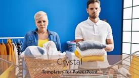  Presentation with crying - Presentation design enhanced with hispanic-mother-and-son-hanging background and a coral colored foreground