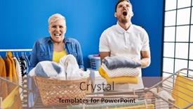  Presentation with anger - PPT layouts featuring hispanic-mother-and-son-hanging background and a coral colored foreground