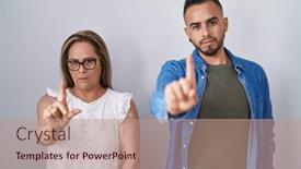  Presentation with together - Presentation enhanced with hispanic-mother-and-son-standing background and a  colored foreground
