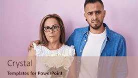  Presentation with mother son flowers - Theme enhanced with hispanic-mother-and-son-together background and a coral colored foreground