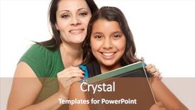  Presentation with teen tech - Beautiful PPT theme featuring hispanic mother and teen aged backdrop and a red colored foreground