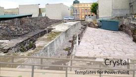  Presentation with tenochtitlan - Colorful slide set enhanced with hispanic ruins of the aztec backdrop and a mint green colored foreground