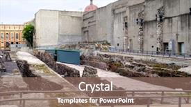 Presentation with tenochtitlan - Cool new slide deck with hispanic ruins of the aztec backdrop and a coral colored foreground